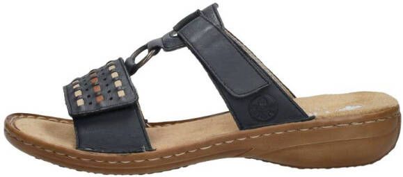 Rieker Slippers sleehak zomerschoen slippers met praktische klittenband - Foto 4