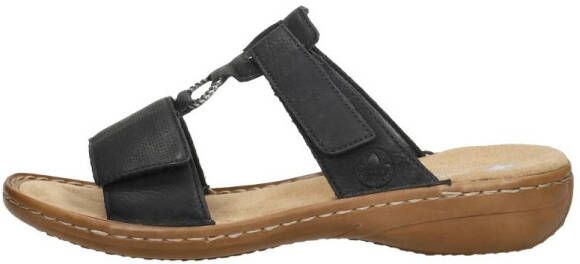 Rieker Slippers sleehak zomerschoen pantoffels met juwelenring - Foto 4