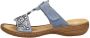 Rieker -Dames blauw licht slippers & muiltjes - Thumbnail 2
