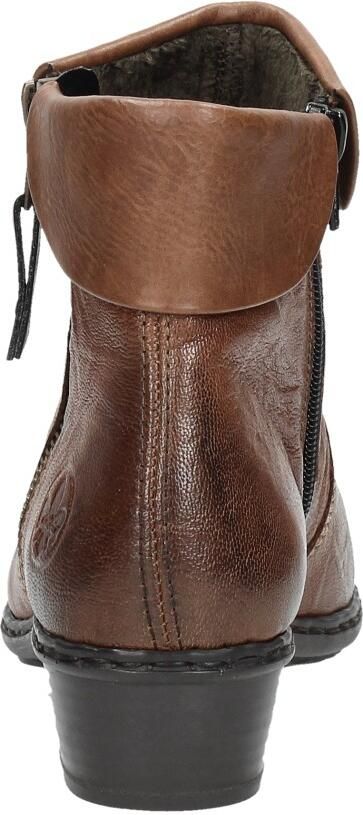 Rieker Comfortabele leren enkellaars met dubbele rits Brown - Foto 6