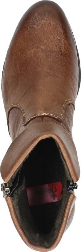 Rieker Comfortabele leren enkellaars met dubbele rits Brown - Foto 7