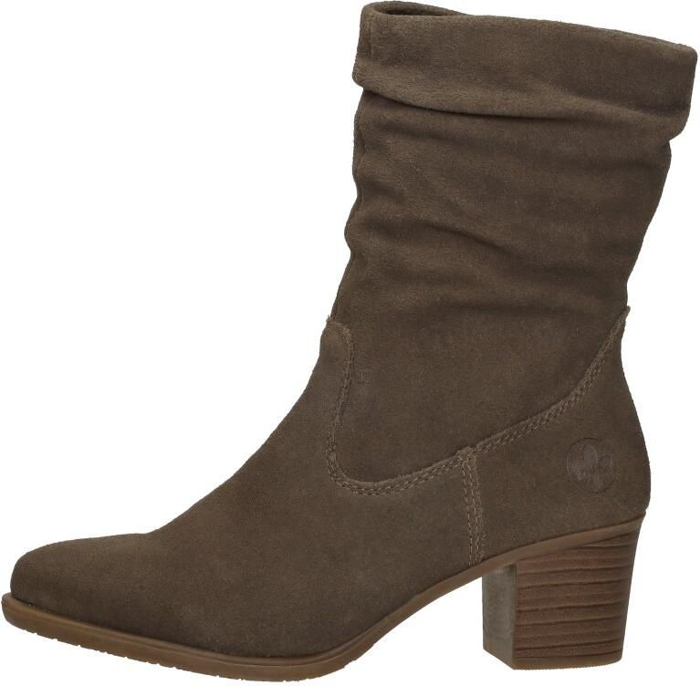 Rieker art. Y2054-45 taupe suede kuitlaars met rits - Foto 3