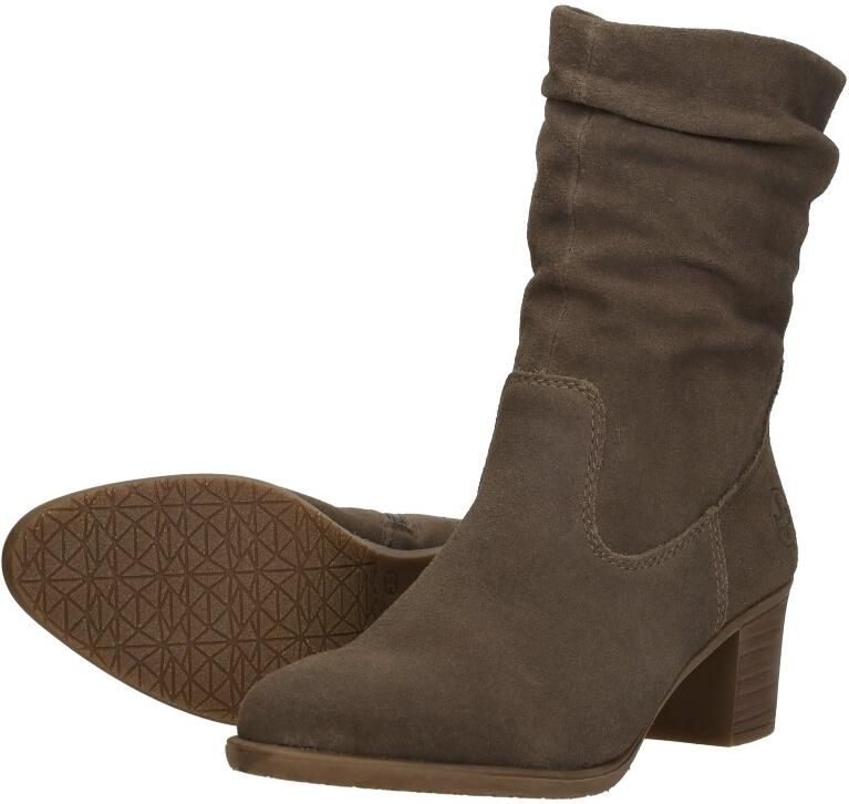 Rieker art. Y2054-45 taupe suede kuitlaars met rits - Foto 5