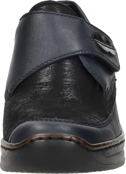 Rieker Dames Klittenbandschoen 487CO-15 Donkerblauw - Foto 4