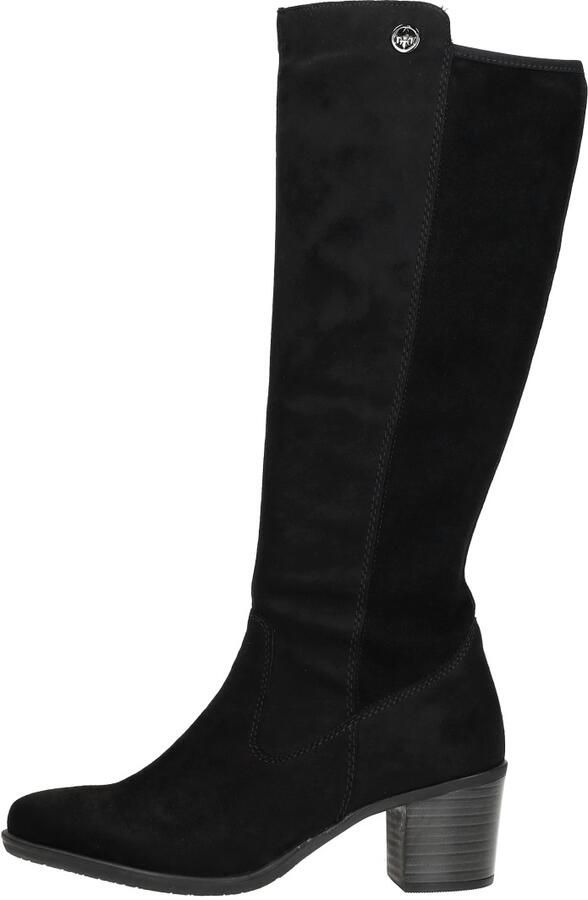 Rieker Zwarte Elastische Kniehoge Laars Klassieke Stijl Black Dames - Foto 4