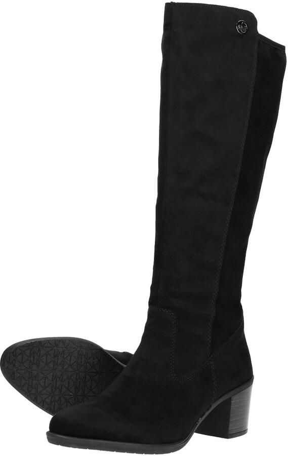Rieker Zwarte Elastische Kniehoge Laars Klassieke Stijl Black Dames - Foto 5