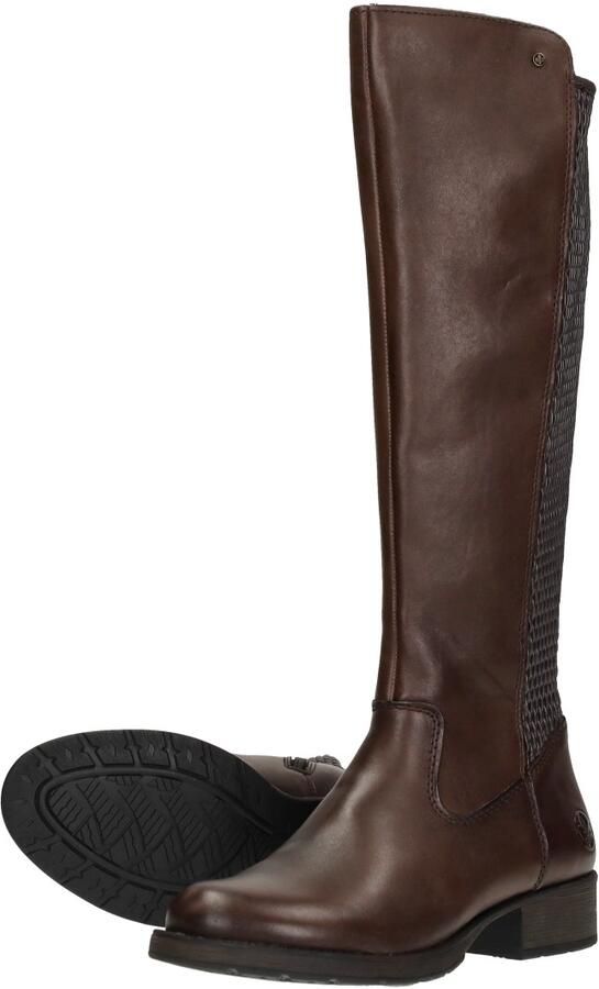 Rieker art Z9591 29 bruin leer stretch kuit rits dames - Foto 3