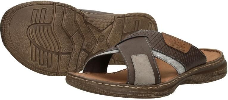 Rieker Lichtgewicht Bruine Slipper met Zacht Voetbed Brown Heren - Foto 10