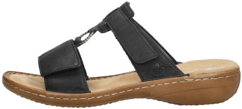 Rieker Slippers sleehak zomerschoen pantoffels met juwelenring - Foto 4