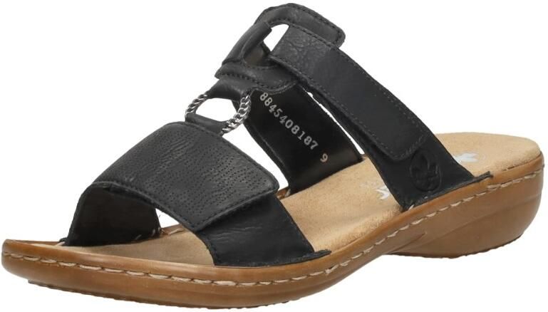 Rieker Slippers sleehak zomerschoen pantoffels met juwelenring - Foto 7