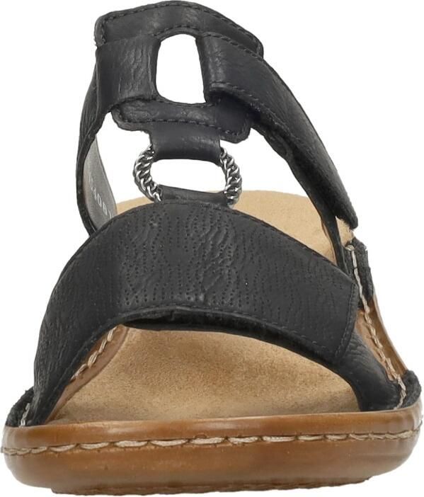 Rieker Slippers sleehak zomerschoen pantoffels met juwelenring - Foto 5