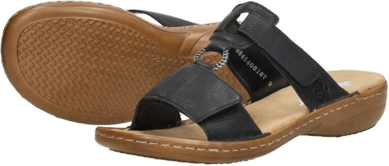 Rieker Slippers sleehak zomerschoen pantoffels met juwelenring - Foto 8