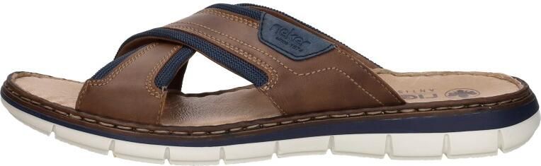 Rieker Slipper 25182-14 Blauw Bruin - Foto 3