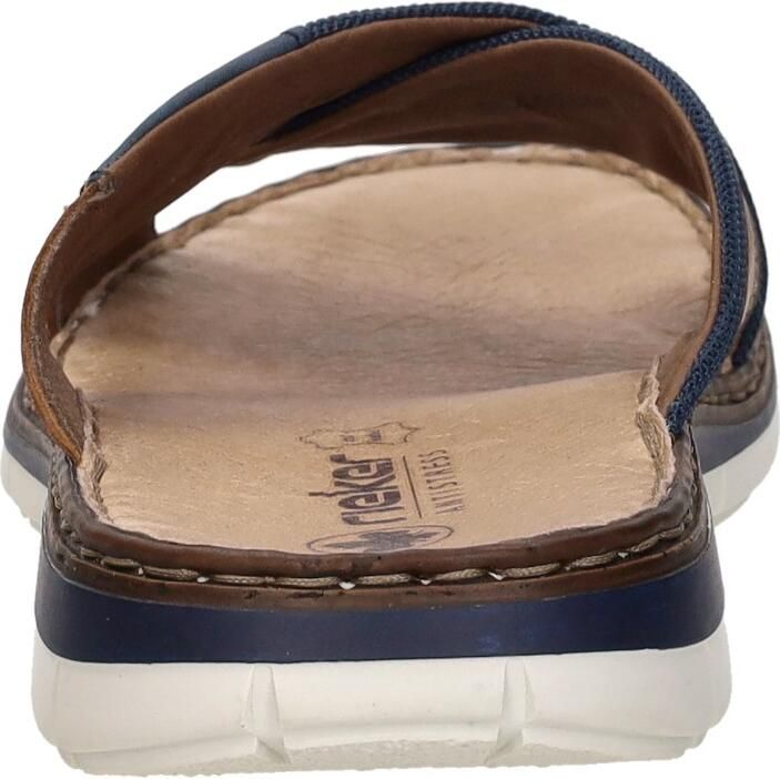 Rieker Slipper 25182-14 Blauw Bruin - Foto 4
