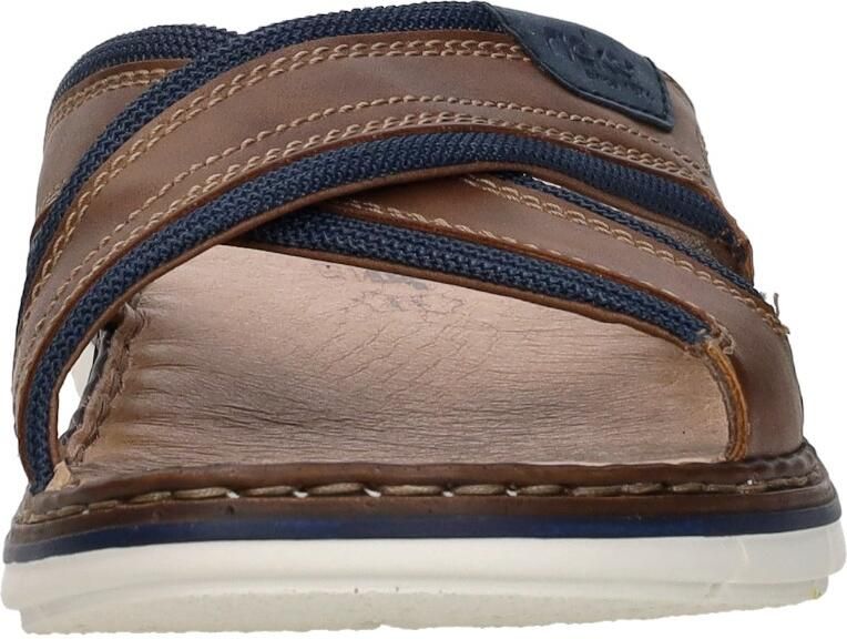 Rieker Slipper 25182-14 Blauw Bruin - Foto 5
