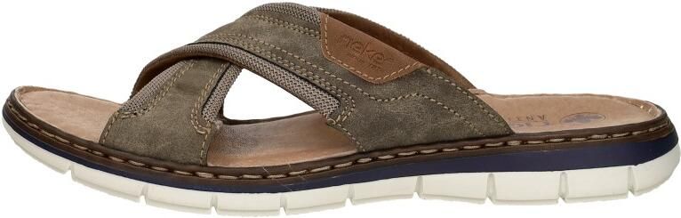 Rieker Slippers wig-hak zomerschoen slippers met grote siergesp - Foto 15