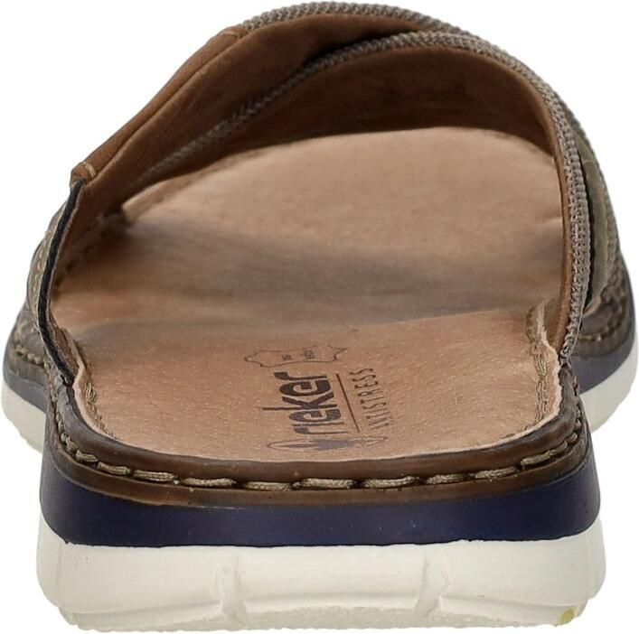 Rieker Slippers wig-hak zomerschoen slippers met grote siergesp - Foto 9