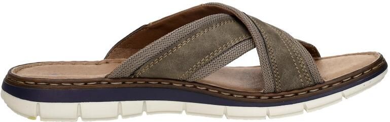 Rieker Slippers wig-hak zomerschoen slippers met grote siergesp - Foto 16