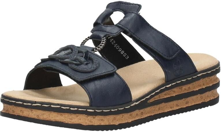 Rieker Blauwe Synthetische Sandalen met Klittenbandsluiting Blauw Dames - Foto 6