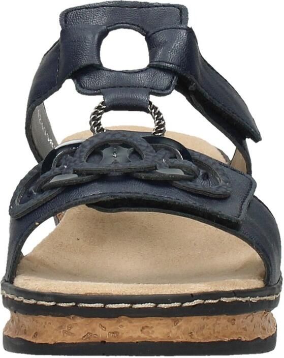 Rieker Blauwe Synthetische Sandalen met Klittenbandsluiting Blauw Dames - Foto 5