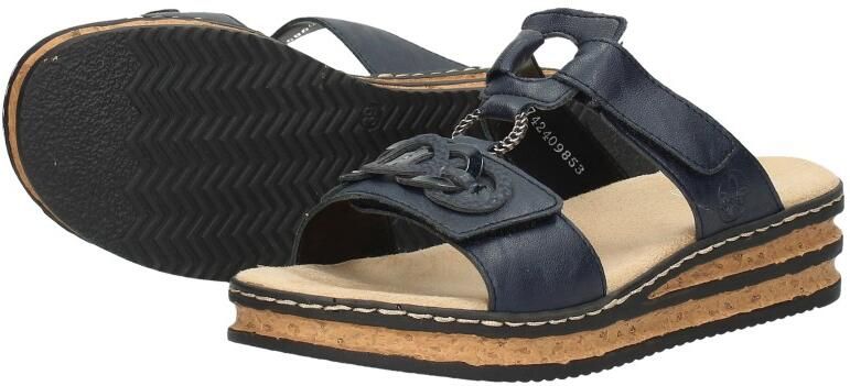 Rieker Blauwe Synthetische Sandalen met Klittenbandsluiting Blauw Dames - Foto 8