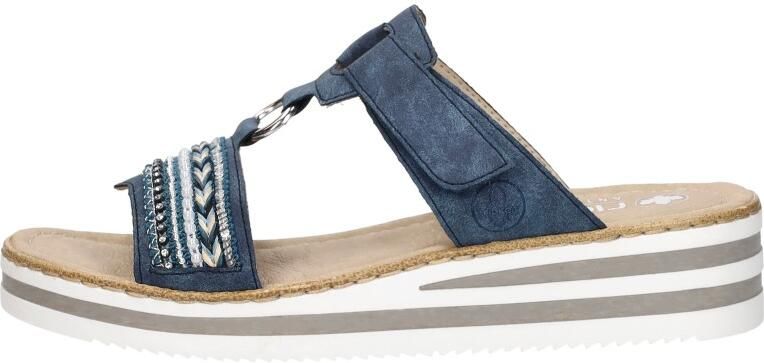Rieker -Dames blauw slippers & muiltjes - Foto 2