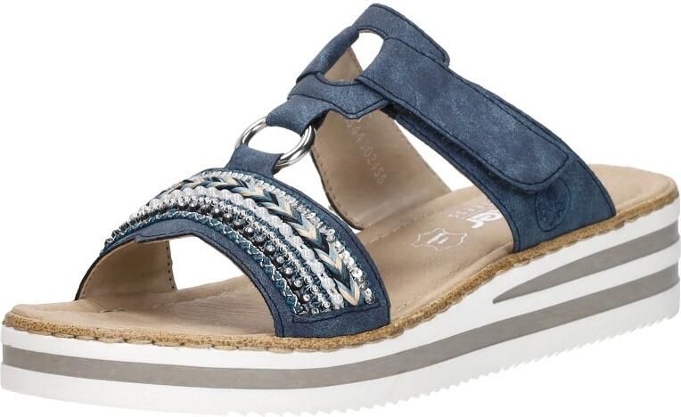 Rieker -Dames blauw slippers & muiltjes - Foto 4