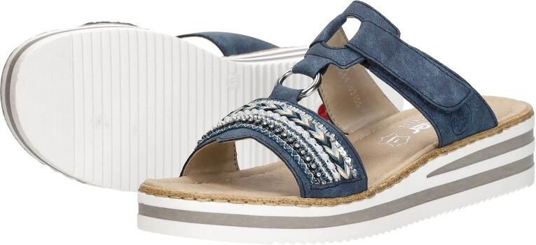 Rieker -Dames blauw slippers & muiltjes - Foto 6