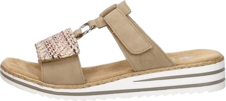 Rieker -Dames beige donker slippers & muiltjes - Foto 7