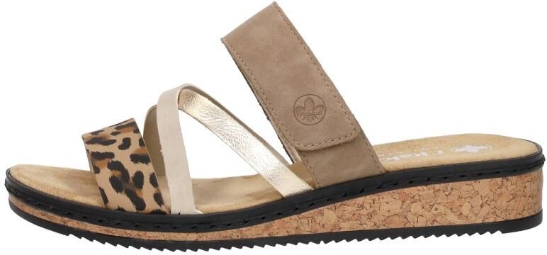 Rieker Slipper V3652-62 Beige Combi Zacht Voetbed - Foto 4