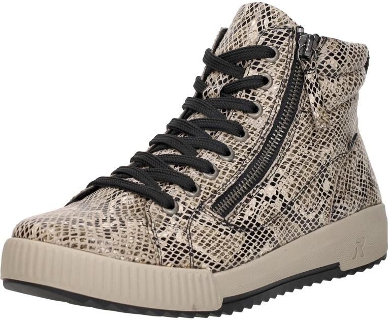 Rieker art W0164-64 beige combi print dames veter rits - Foto 3