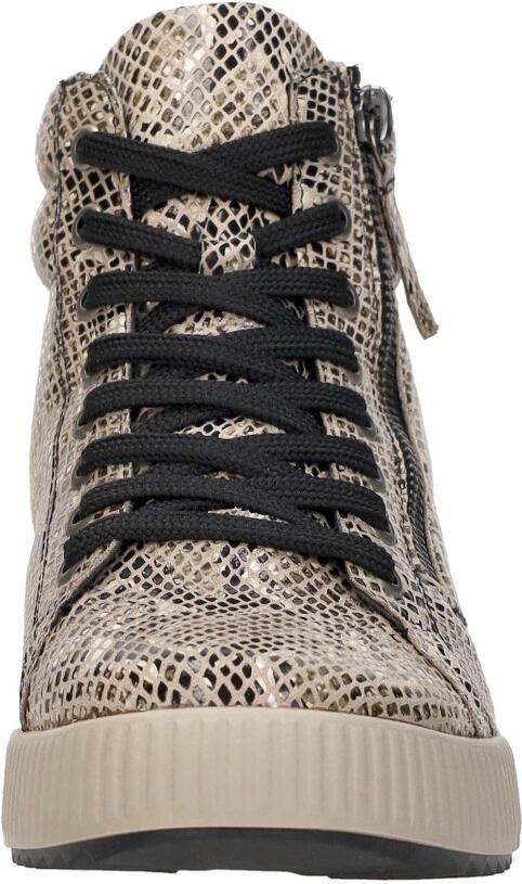 Rieker art W0164-64 beige combi print dames veter rits - Foto 4