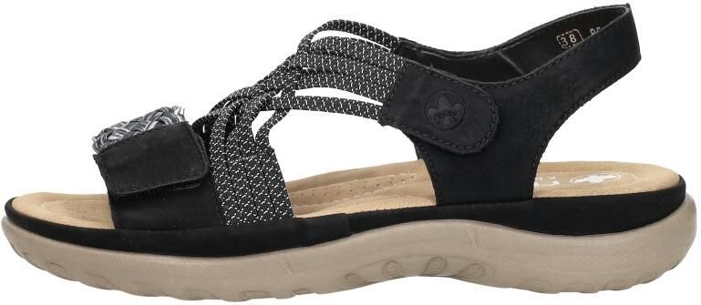 Rieker Sandalen zomerschoen sandaal sleehak met gevlochten bandage - Foto 20