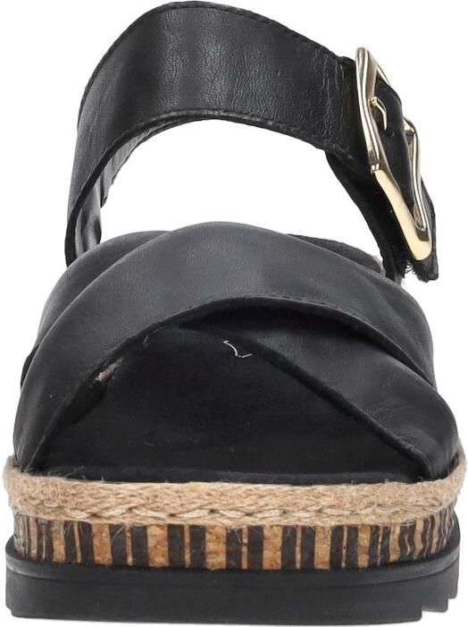 Rieker Comfortabele Leren Sandalen met Verhoogde Zool Black Dames - Foto 10