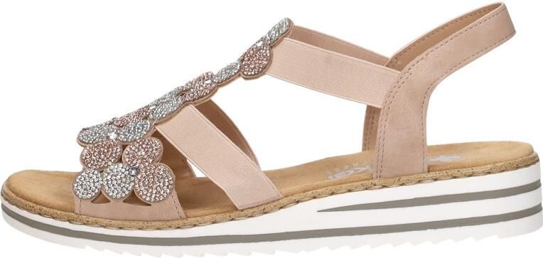 Rieker Sandalen Plat Sandalen Plat Roze - Foto 2