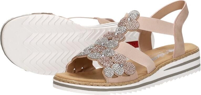 Rieker Sandalen Plat Sandalen Plat Roze - Foto 5