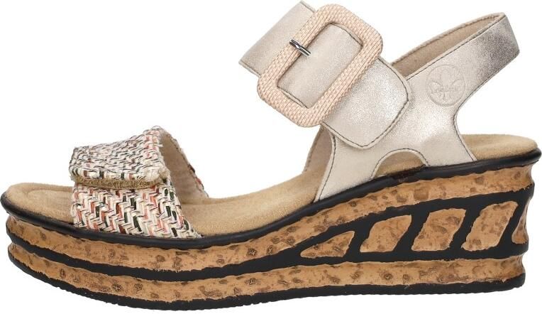 Rieker Sandalen met sleehak 68172-60 - Foto 3