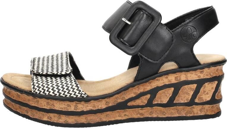 Rieker Sandalen met sleehak 68172-00 - Foto 2