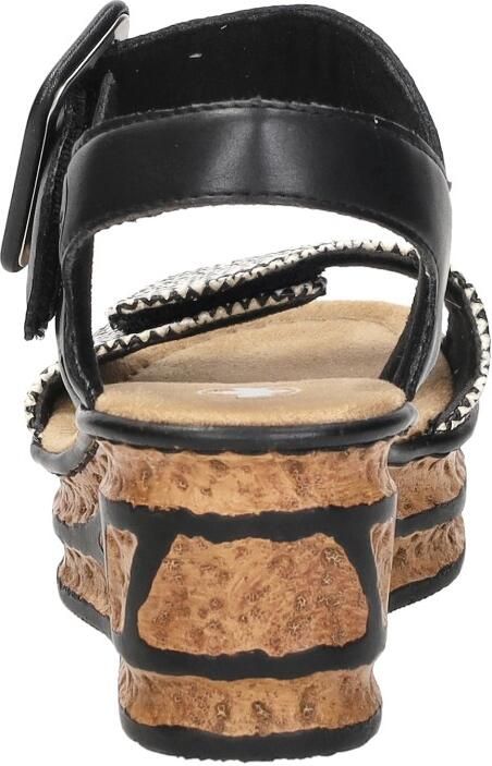 Rieker Sandalen met sleehak 68172-00 - Foto 6