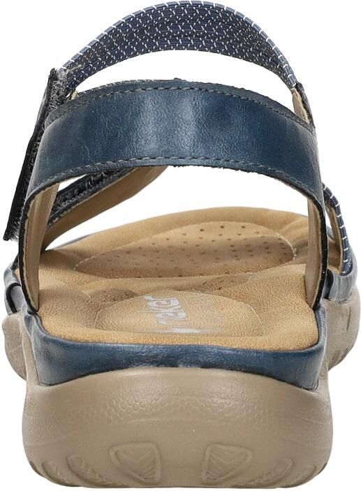Rieker Blauwe Comfort Sandaal met Klittenbandsluiting Blue Dames - Foto 7