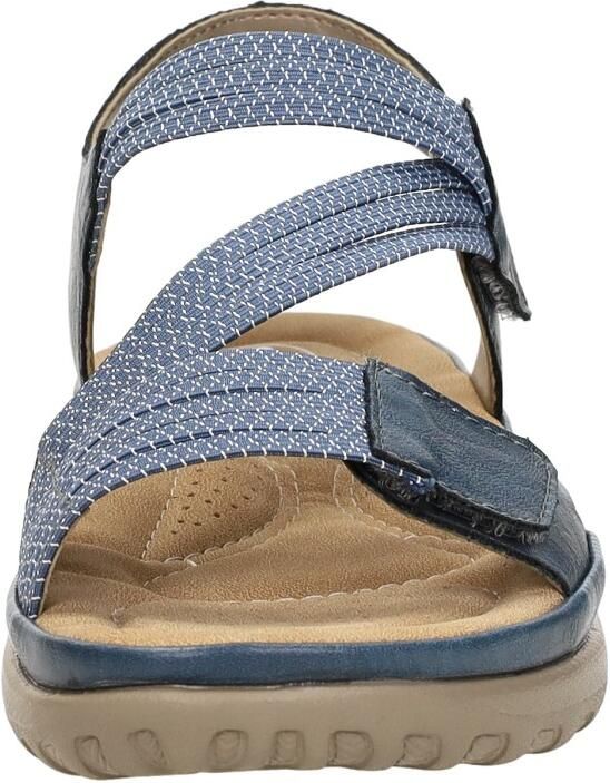 Rieker Blauwe Comfort Sandaal met Klittenbandsluiting Blue Dames - Foto 6