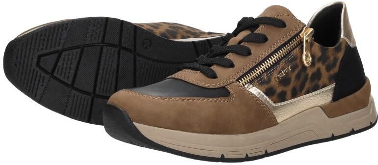 Rieker Sneakers vrijetijdsschoen veterschoen halfschoen met modieuze accenten - Foto 4