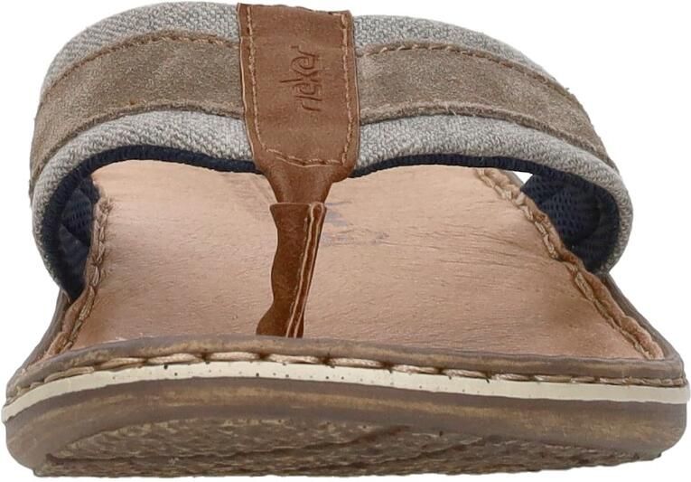 Rieker Teenslippers zomerschoen slippers poolslides badschoen met leren binnenzool - Foto 6