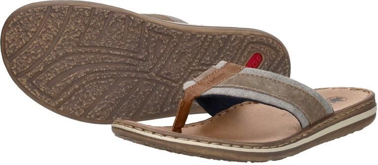 Rieker Teenslippers zomerschoen slippers poolslides badschoen met leren binnenzool - Foto 7