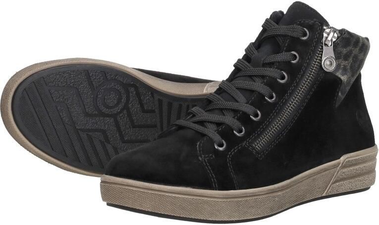 Rieker Veterboot X0709-00 Zwart Nubuck Warm Gevoerd - Foto 7