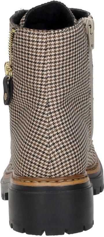 Rieker Veterlaarsjes Veterboots herfstlaarzen profielzool blokhak in pepita-look - Foto 4