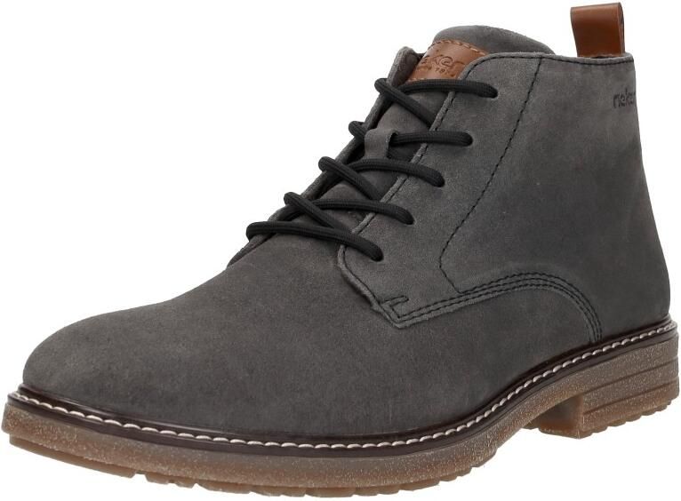 Rieker -art-33106 45-heren-veter rits-grijs-suede - Foto 7