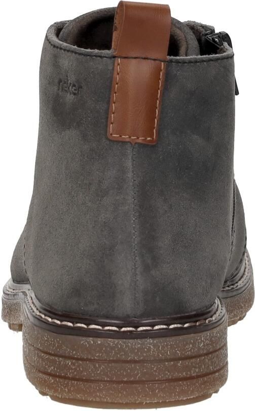 Rieker -art-33106 45-heren-veter rits-grijs-suede - Foto 8