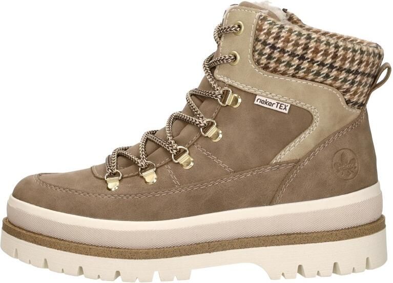 Rieker Dames Y6210 Veterschoenen TEX Plateauzool Beige - Foto 7