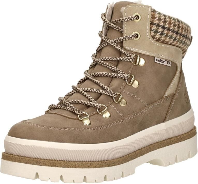 Rieker Dames Y6210 Veterschoenen TEX Plateauzool Beige - Foto 8